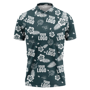 tropical floral custom polo custom polo shirt