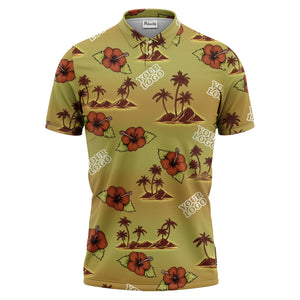 tropical island hibiscus polo shirt custom polo shirt