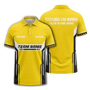 customizable team name geometric stripes polo shirt for men