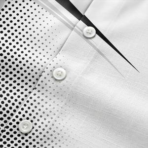 golf club silhouette & dot geometric hawaiian shirt for men