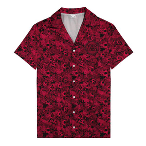 hexagon dot repeating custom text abstract geometric hawaiian shirt