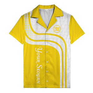 hexagon grid & retro curves hawaiian shirt for bowling fans