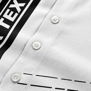 modern geometric stripes custom logo hawaiian shirt for men