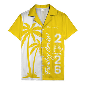 palm tree cruise ship family vacation graphic hawaiian shirt