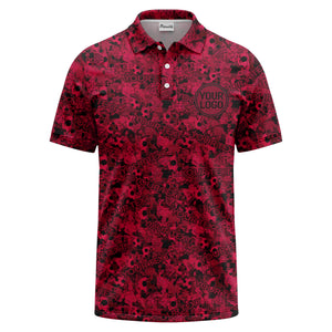 soccer ball camouflage custom logo polo shirt for men