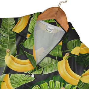 Watercolor Banana Bunch Hawaiian Shirt on Natural Off-White