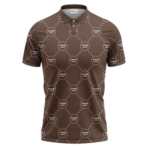 white circles custom logo placement polo shirt for corporate professionals