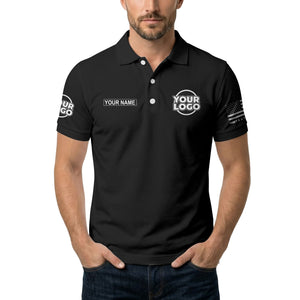 american flag stars & stripes patriotic custom logo polo shirt