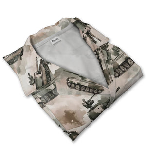Army Tank Camo Hawaiian Shirt – Tactical Military Design for Veterans