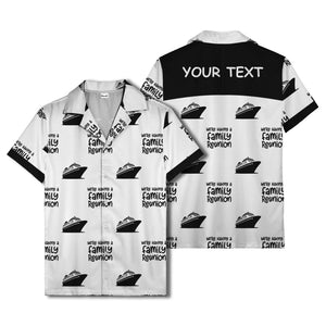 cruise ship silhouettes and family reunion text repeat hawaiian shirt