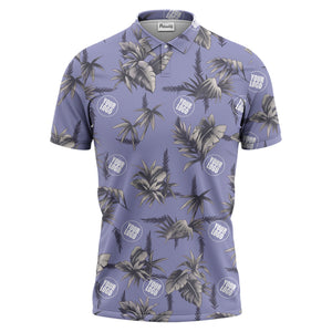tropical foliage polo shirt hawaiian shirt