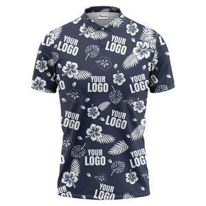 tropical floral custom polo custom polo shirt