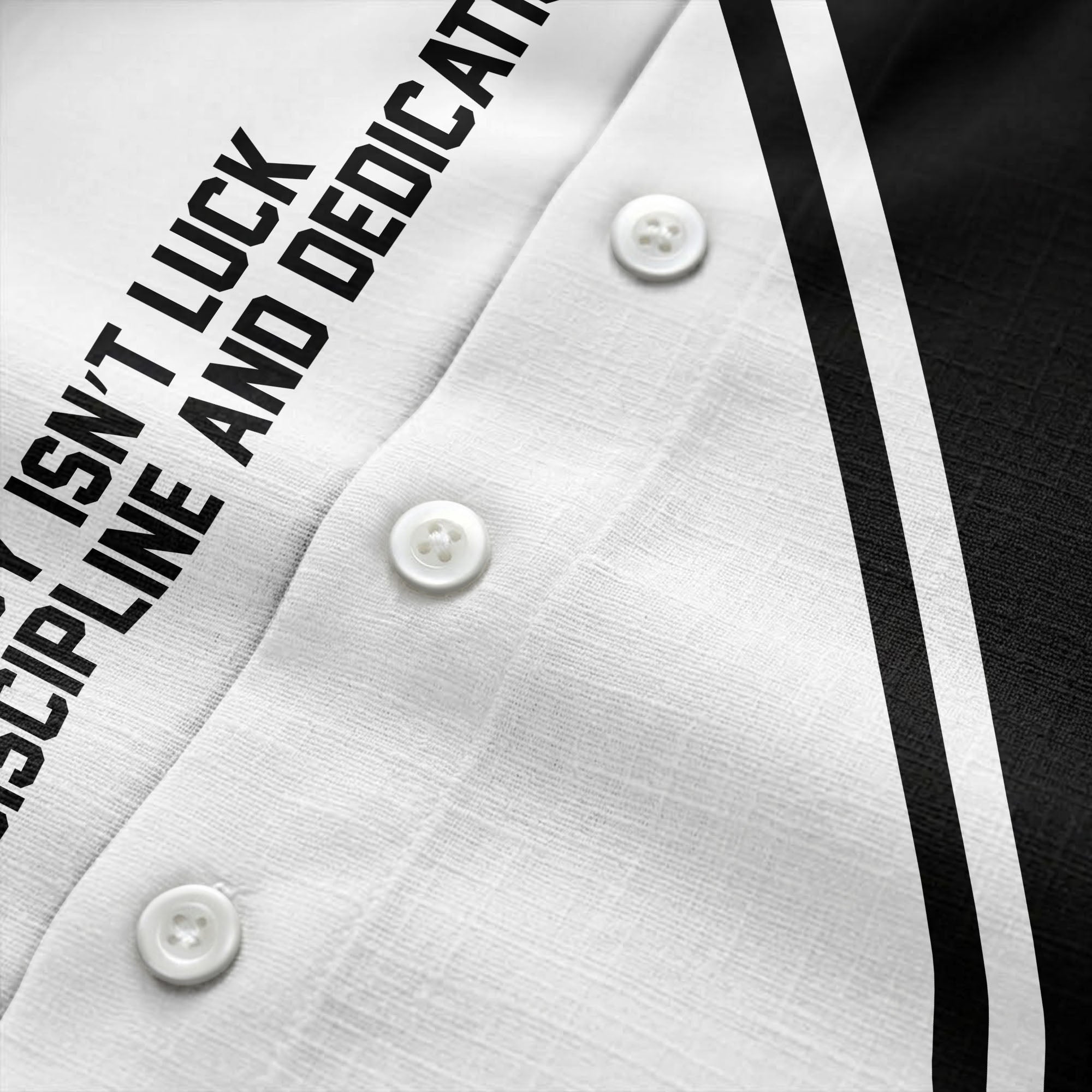 ABCDice Diagonal Stripe & Custom Logo Black White Polo Shirt For Men