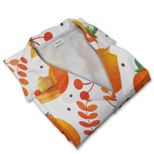 Happy Thanksgiving Day Hawaiian Shirt with Pumpkins and Cherry Pie Slices