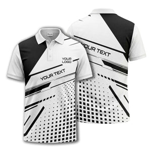 hexagon grid diagonal stripe modern geometric polo shirt for men