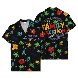 hibiscus palm sunglasses watercolor hawaiian shirt for men
