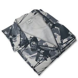 Military Attack Helicopter Gray Camo Hawaiian Shirt – Tactical Aviation