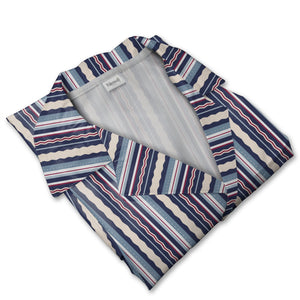 Nautical Vertical Stripe Hawaiian Shirt Preppy Classic Style