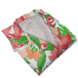 Sketchy Hearts Hawaiian Shirt with Scribbled Fill in Maroon and Pink