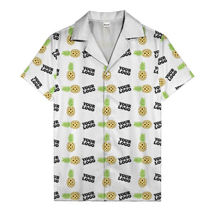 sunflower pineapple mosaic hawaiian shirt for men