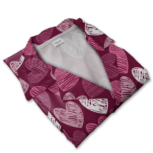 Watercolor Hearts Hawaiian Shirt with Polka Dots Gems and Cookie Shapes