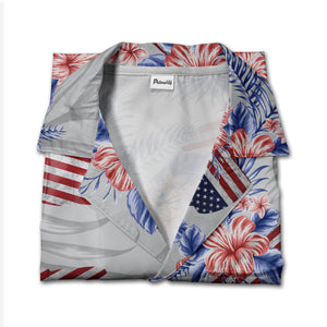 American Flag Aloha Beach Gift Hawaiian Shirt For Men And Women