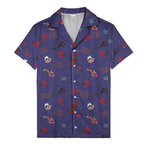 american golf flags bald eagles golf carts hawaiian shirt for men