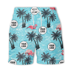 caribbean flamingos & palm trees vintage aloha hawaiian shirt