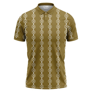 chain link customizable logos black white graphic polo shirt
