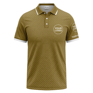 custom logo minimalist polka dot golf polo shirt