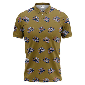 repeating custom logo illustration polo shirt for personalized hawaiian style