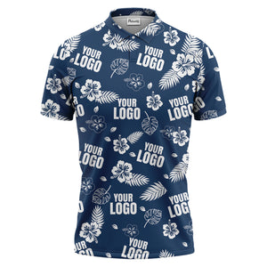 tropical floral custom polo custom polo shirt