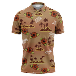 tropical island hibiscus polo shirt custom polo shirt