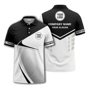 diagonal stripe dot geometric polo shirt for men
