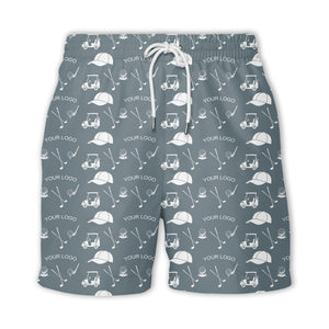 Golf Course Fairway Toile Hawaiian Shirt With Carts Clubs Balls Caps Aloha Button Down