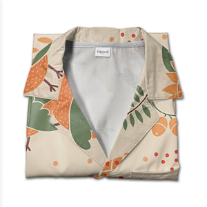 Harvest Feast Hawaiian Shirt with Roasted Turkey Sunflower and Apple Pie