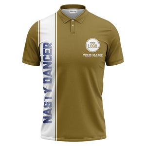 repeating logo & custom text illustration polo shirt for team sports