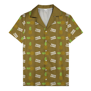 sunflower pineapple mosaic hawaiian shirt for men