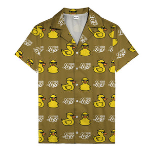 sunglassed rubber ducky parade custom logo hawaiian shirt