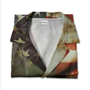 USA Patriotic Soldiers & American Flag Military Hawaiian Shirt – Army Pride