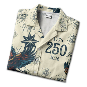 Vintage Eagle Fireworks Aloha Shirt For Independence Day Hawaiian Shirt