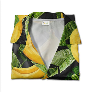 Watercolor Banana Bunch Hawaiian Shirt on Natural Off-White
