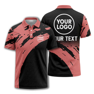 abstract paint splash polo shirt for modern golfers