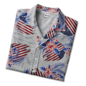 American Flag Aloha Beach Gift Hawaiian Shirt For Men And Women