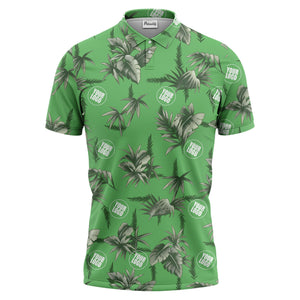 tropical foliage polo shirt hawaiian shirt
