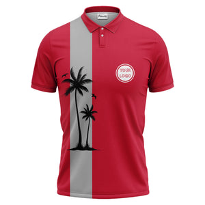 tropical palm tree polo shirt custom polo shirt