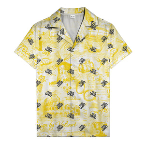 eiffel tower colosseum coffee sketch vintage travel hawaiian shirt