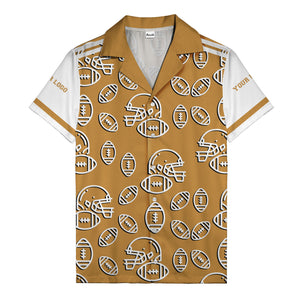 football helmets & balls repeat hawaiian shirt for men