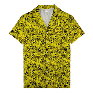 hexagon dot repeating custom text abstract geometric hawaiian shirt