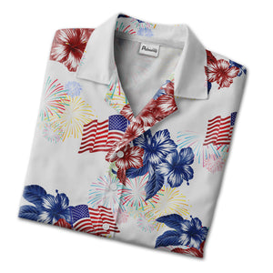Red White And Blue 4Th Of July Hawaiian Shirt For Men And Women